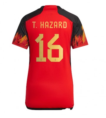 Maillot de foot Belgique Thorgan Hazard #16 Domicile Femmes Monde 2022 Manches Courte